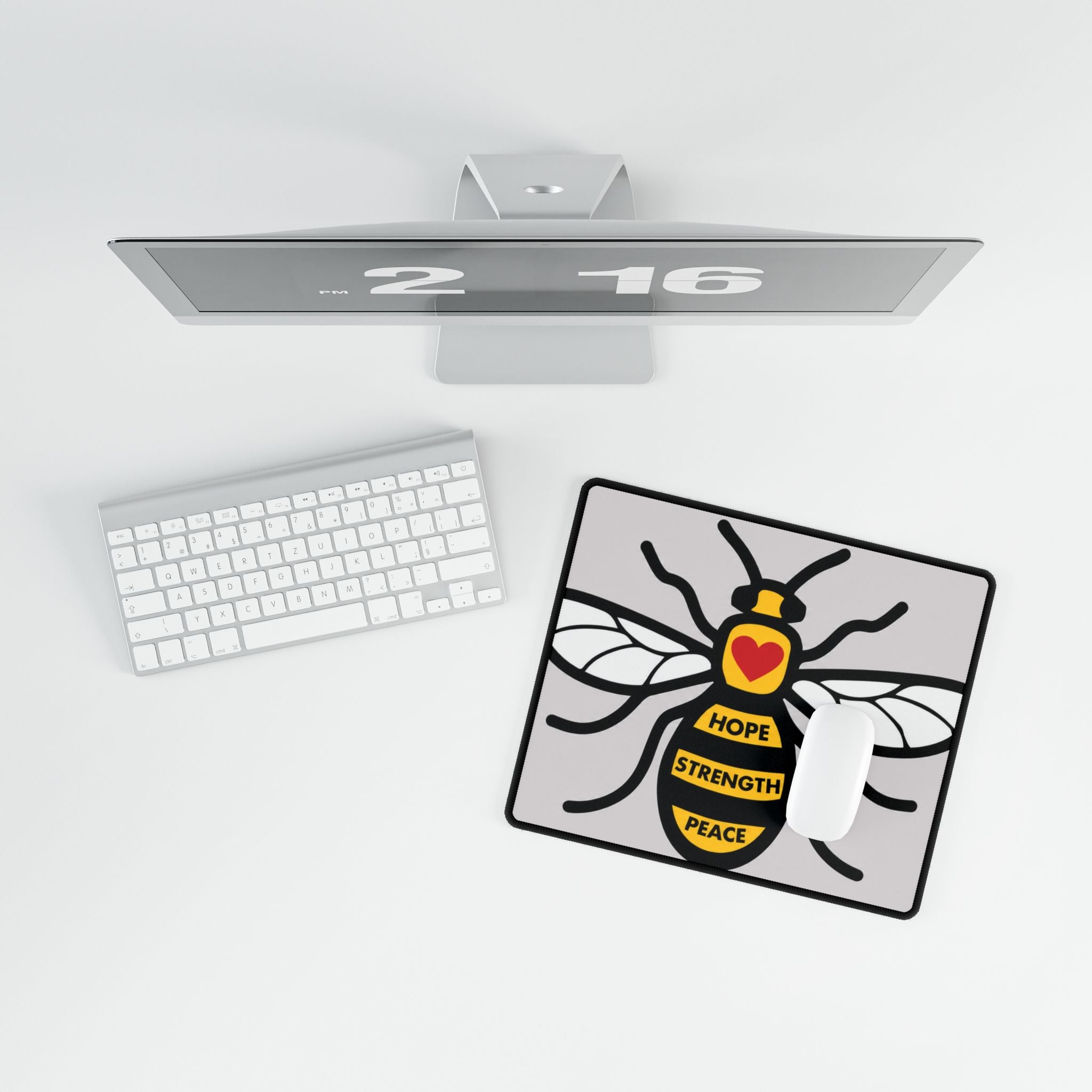 Manchester Bee Hope Strength Peace Bee Desk Mat – Large Gaming/Work Desk Pad