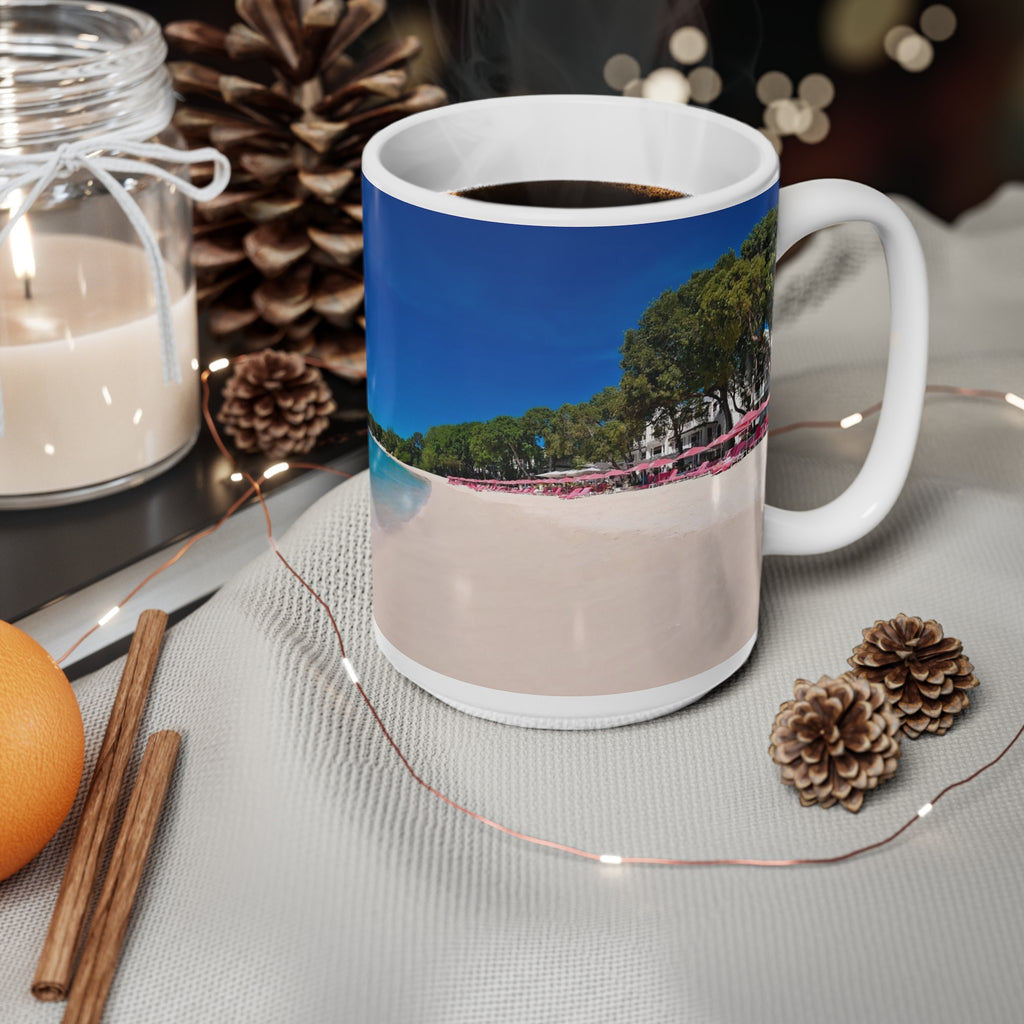 Caribbean Beach Ceramic Coffee Cups, 11oz, 15oz