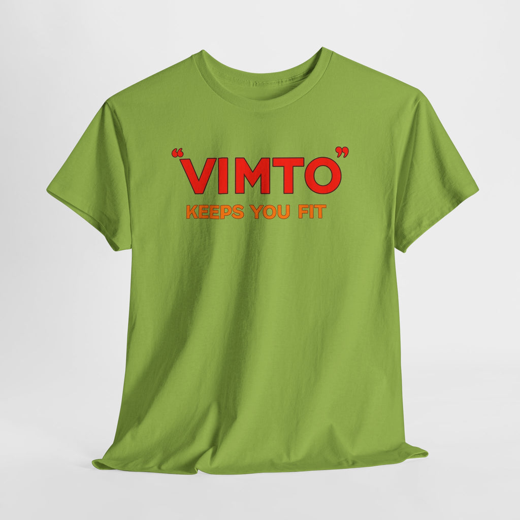VIMTO "Keeps You Fit" Graphic Tee — Retro Beverage Logo T-Shirt