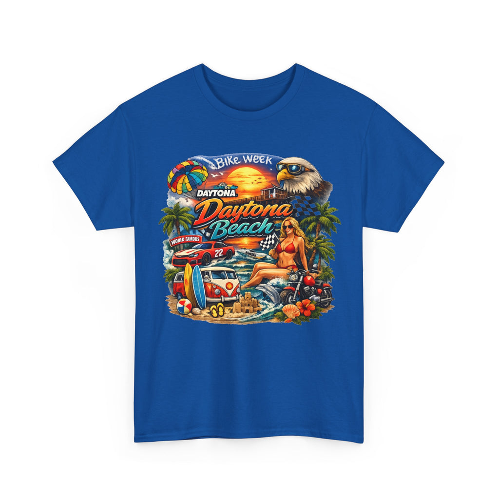 Daytona Beach Vintage Surf T-Shirt — Retro Sunset Palm Beach Tee