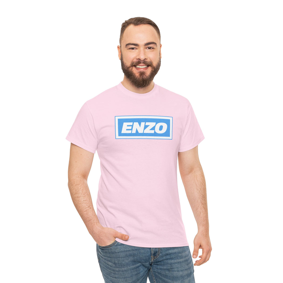 Enzo Man City Inspired Logo Tee — Classic Box-Logo Graphic T-Shirt