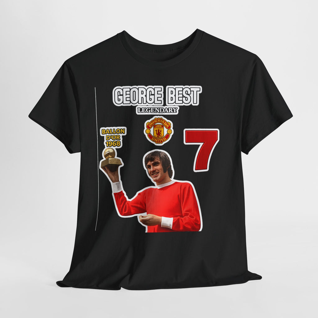 George Best Manchester United #7 Vintage Soccer T-Shirt – Ballon d'Or Tribute