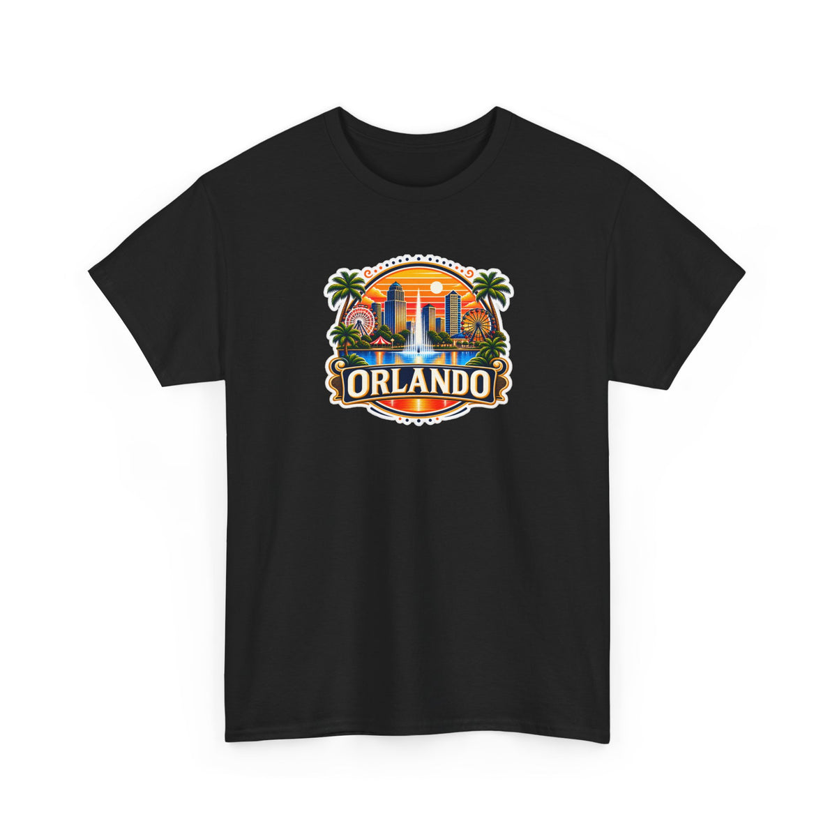 Orlando Sunset Logo Cotton T-Shirt