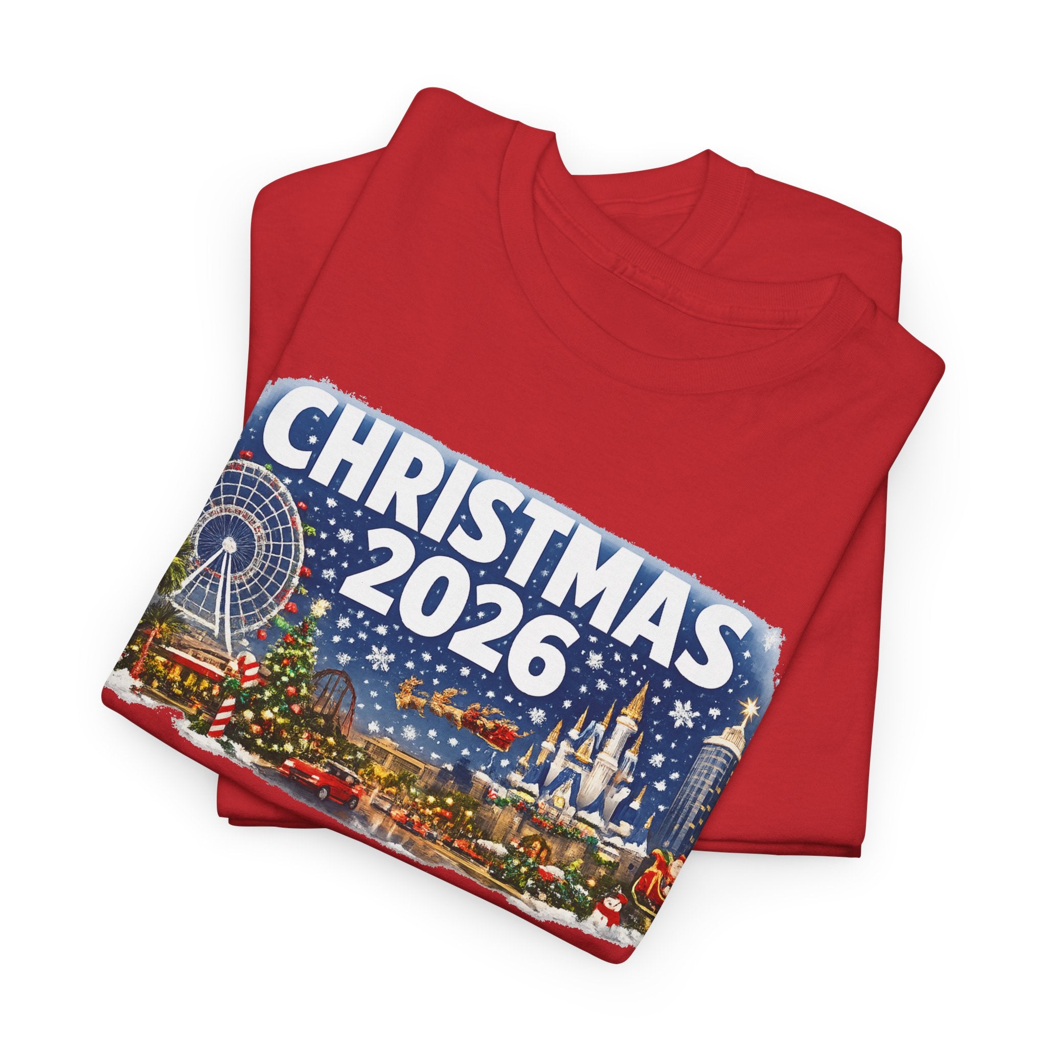 Christmas 2026 Holiday Tee — Festive Winter Village Graphic T-Shirt
