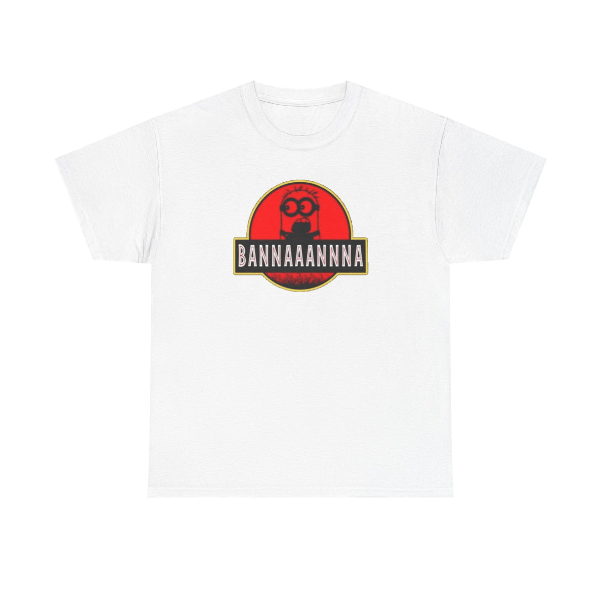 Bannaaannna Graphic Tee — Retro Red Logo Funny Banana Shirt