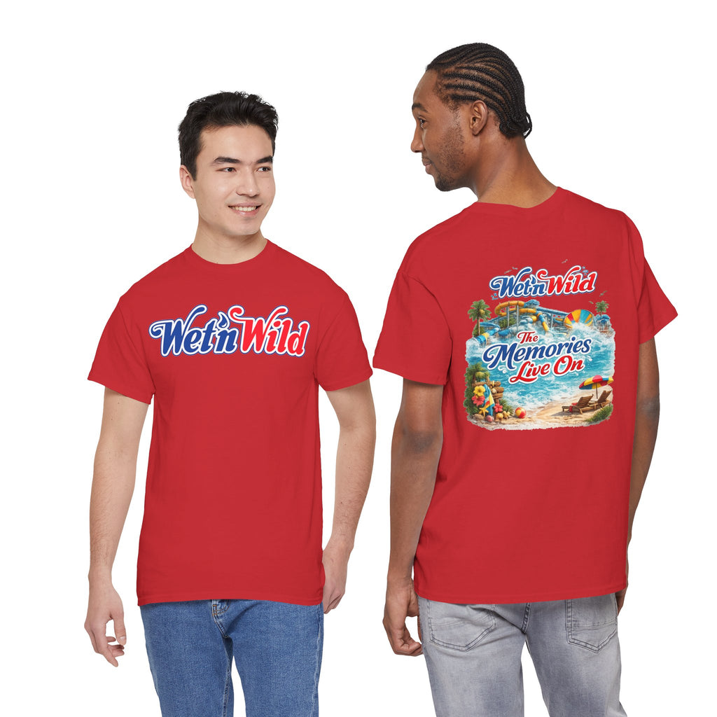 Wet'n Wild Beach Tee — "The Memories Live On" Retro Island Graphic Shirt
