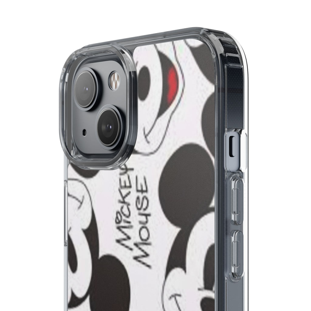 Mickey Mouse Clear Phone Case – Retro Cartoon Pattern Clear Case