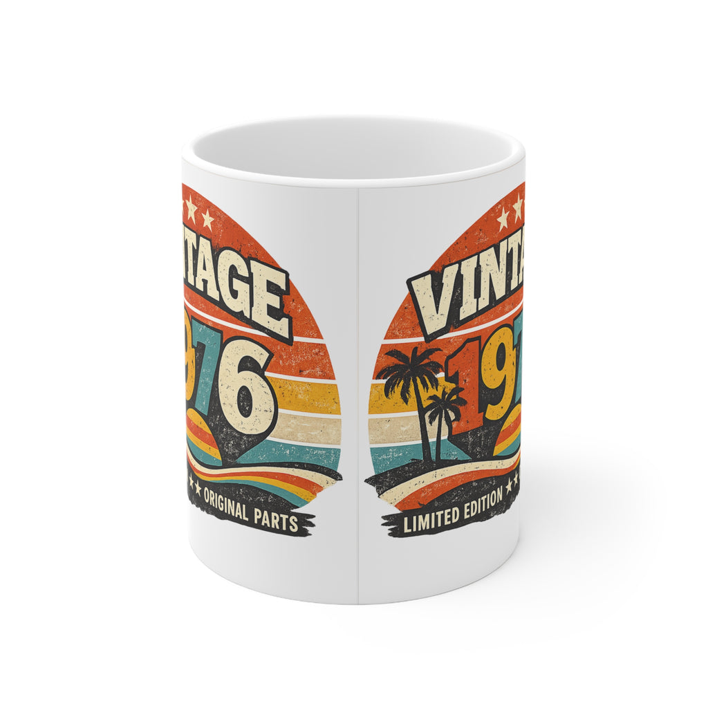Vintage 1976 Coffee Mug — Retro Sunset Palm 11oz/15oz