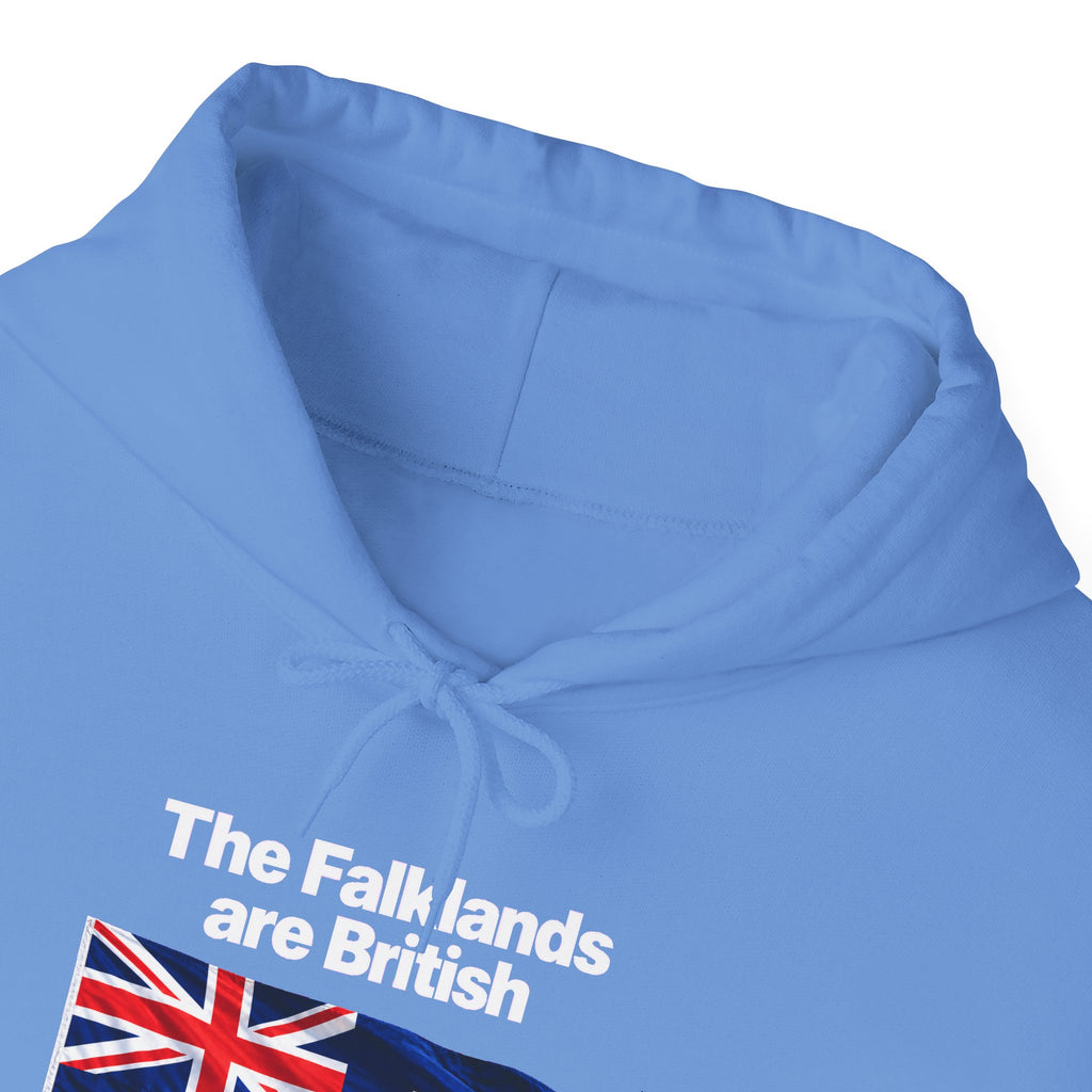 Falklands Are British Hoodie – Bilingual 'Las Malvinas son británicas' Flag Pullover