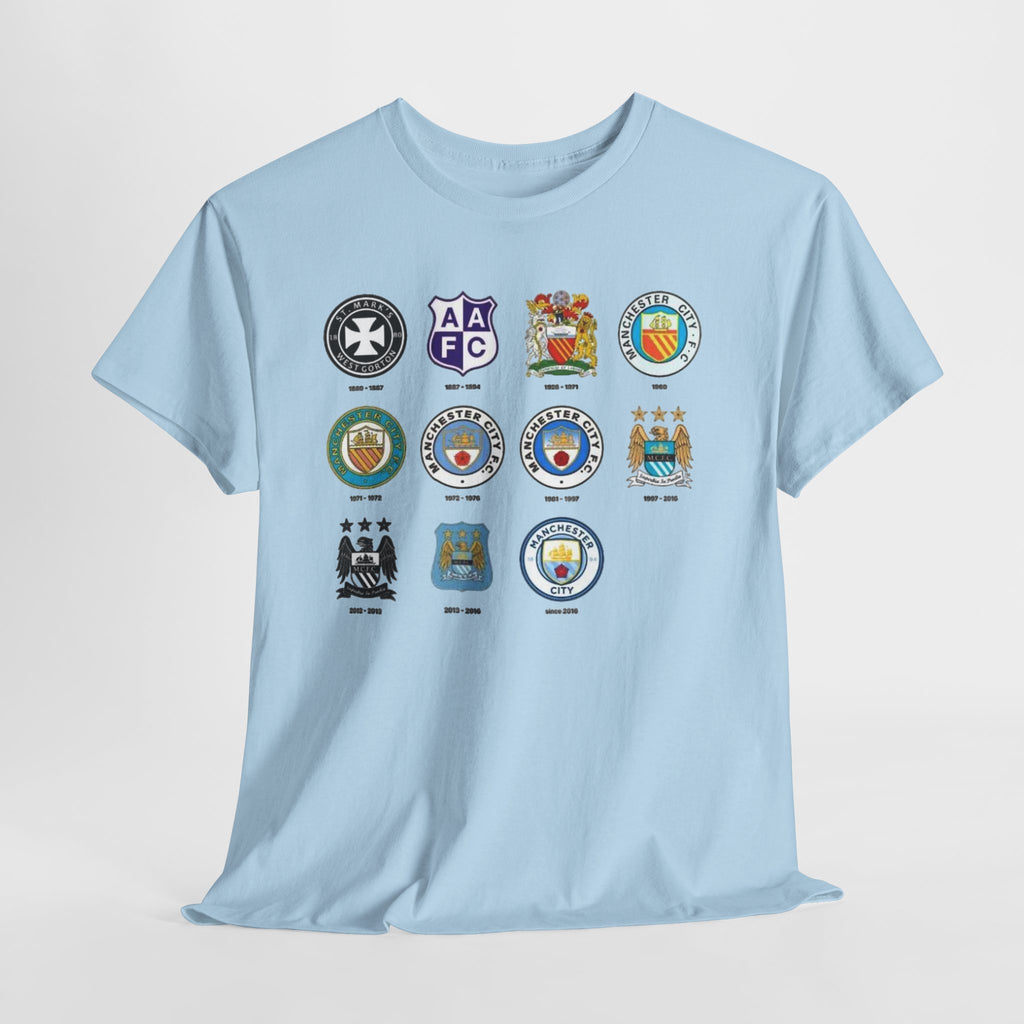 Manchester City Football Club Crest Inspired Tee — Classic Soccer Logos Graphic T‑Shirt