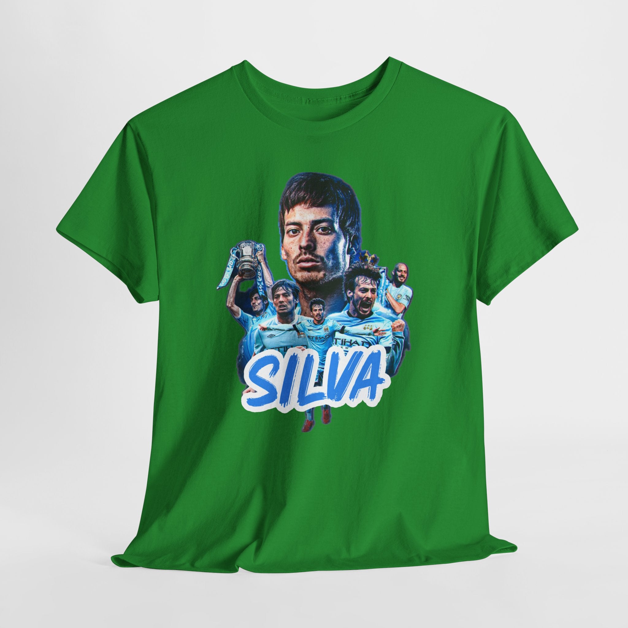 David Silva Manchester City Soccer Tee — Classic Player Portrait Football Shirt