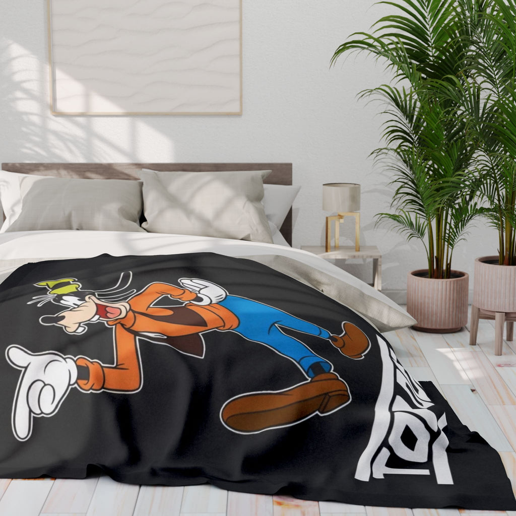 Top Dog Goofy Inspired Cartoon Cozy Throw Arctic Fleece Blanket