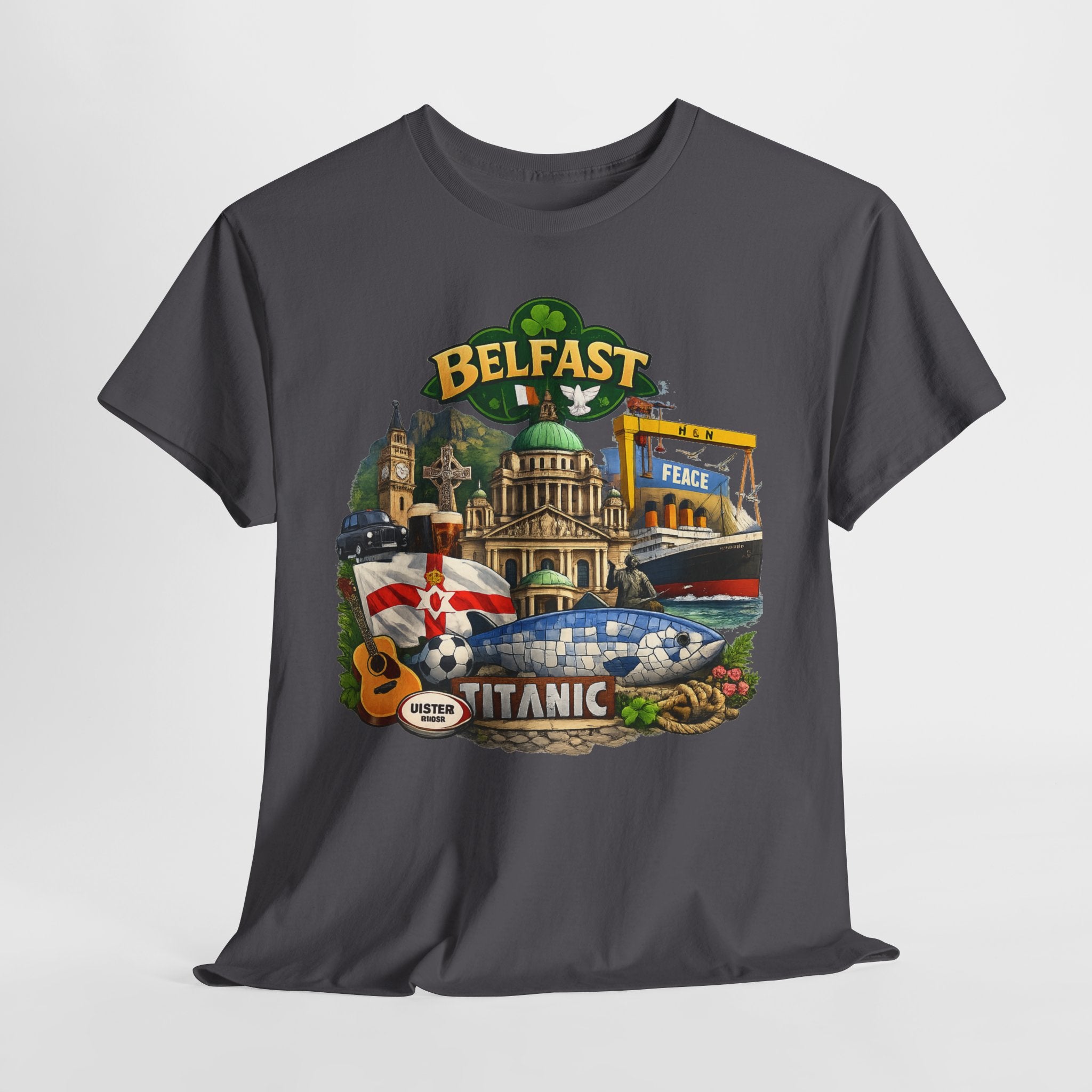 Belfast Collage T-Shirt – Titanic & City Landmarks Souvenir Tee
