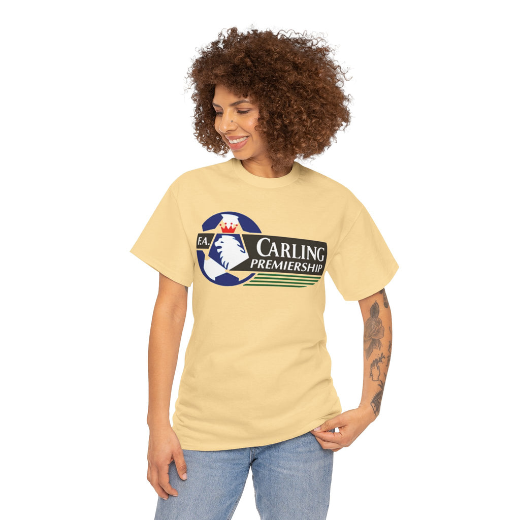 Carling Premiership Soccer Logo Tee — Vintage Football T‑Shirt