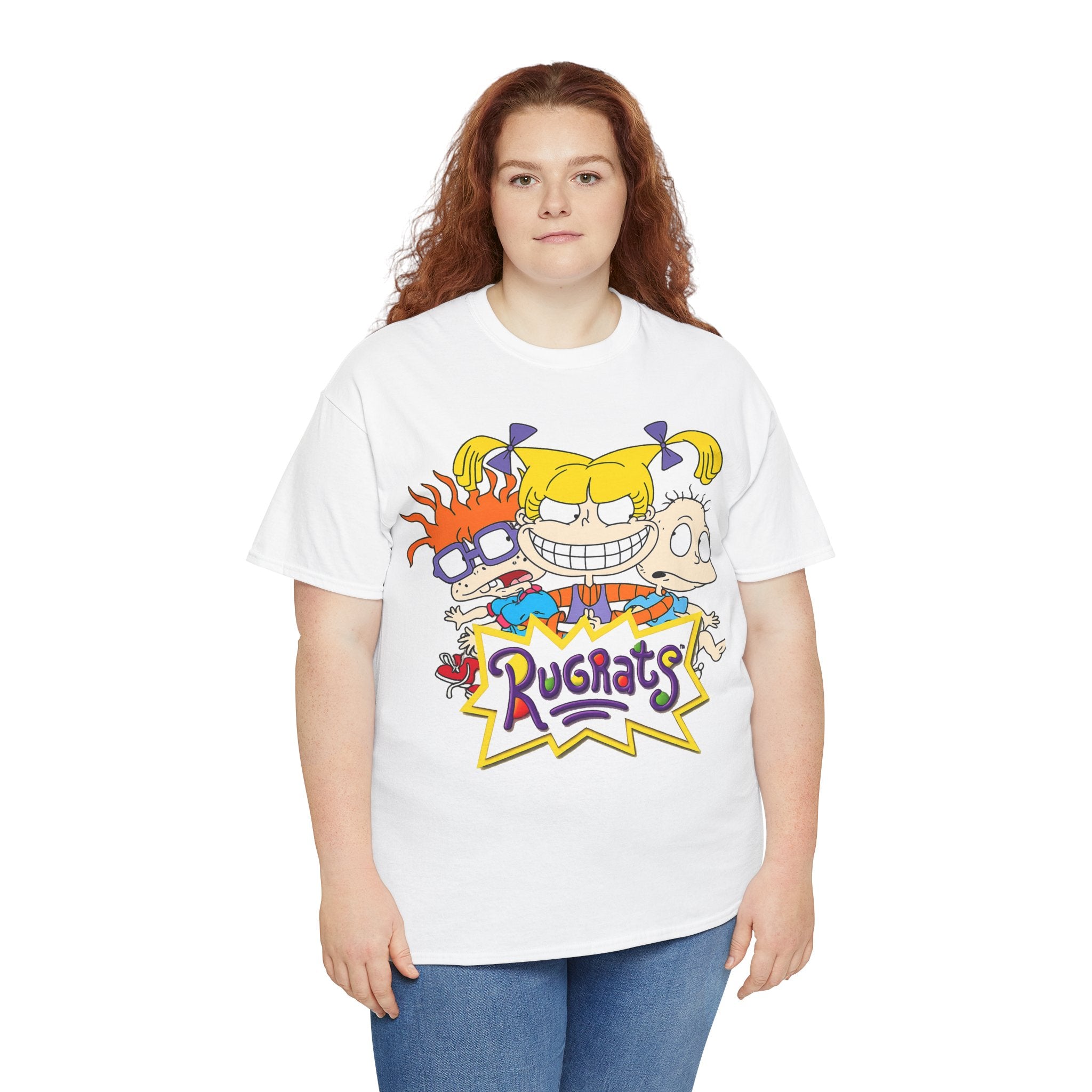 Rugrats Retro Cartoon Crewneck Tee — Colorful 90s Kids Character Design