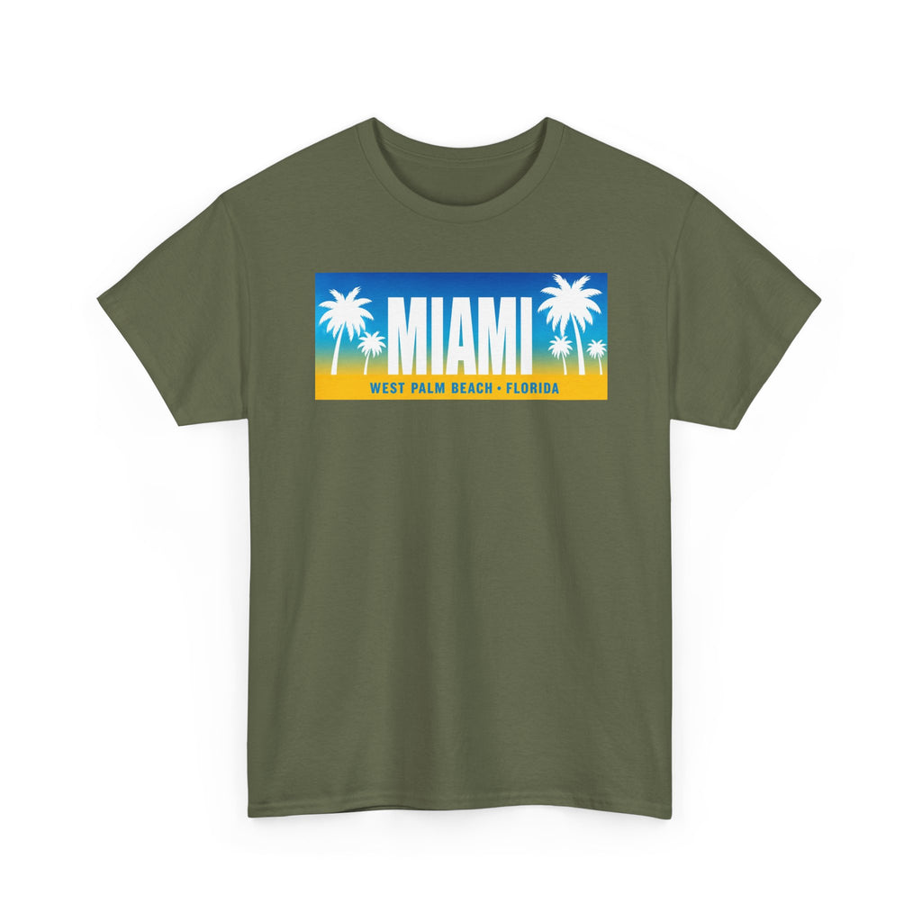 Miami West Palm Beach Vintage Tee — "MIAMI" Beach Palm Trees T‑Shirt