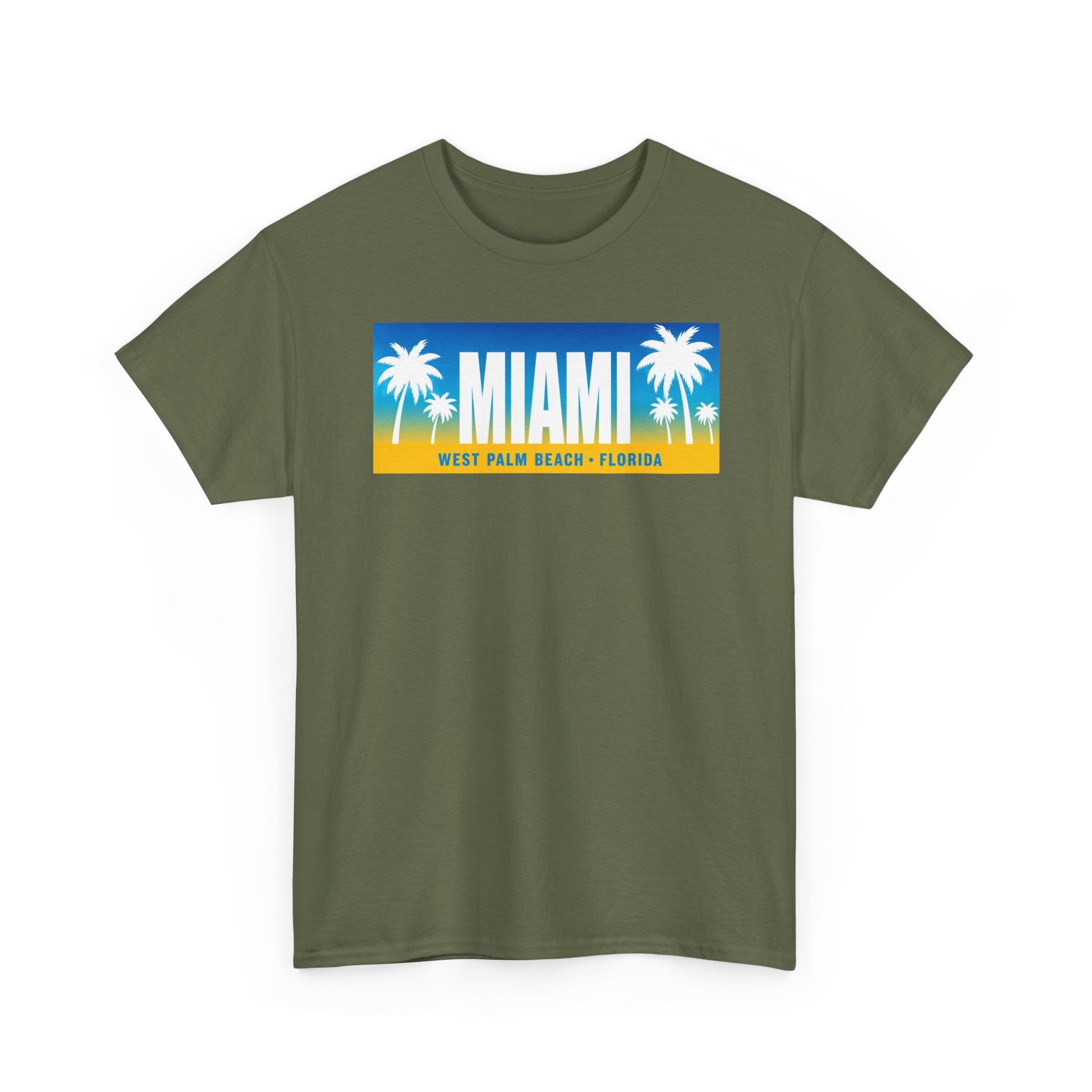 Miami West Palm Beach Vintage Tee — "MIAMI" Beach Palm Trees T‑Shirt