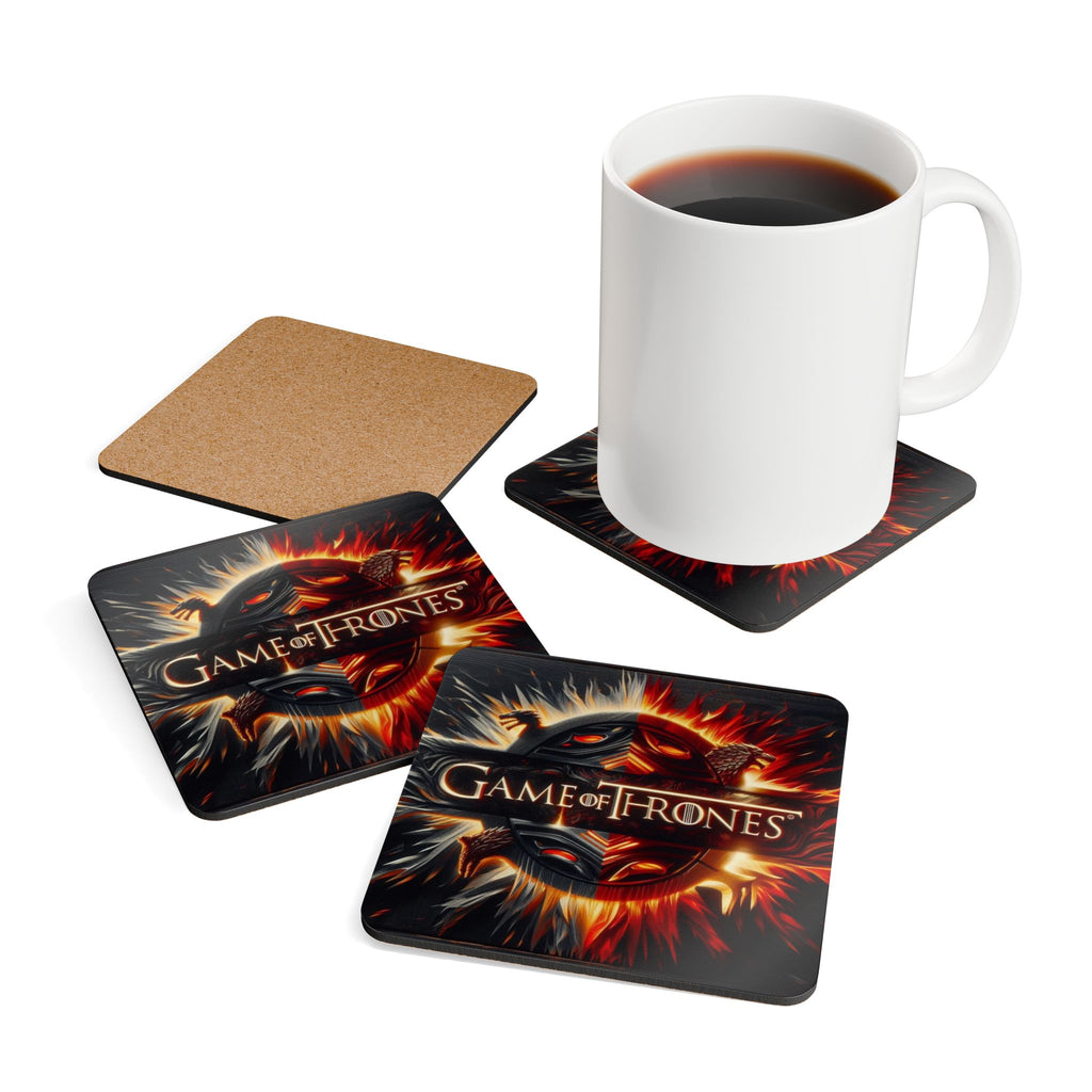 Game of Thrones Sigil Fire & Ice Design Cork Coaster Set