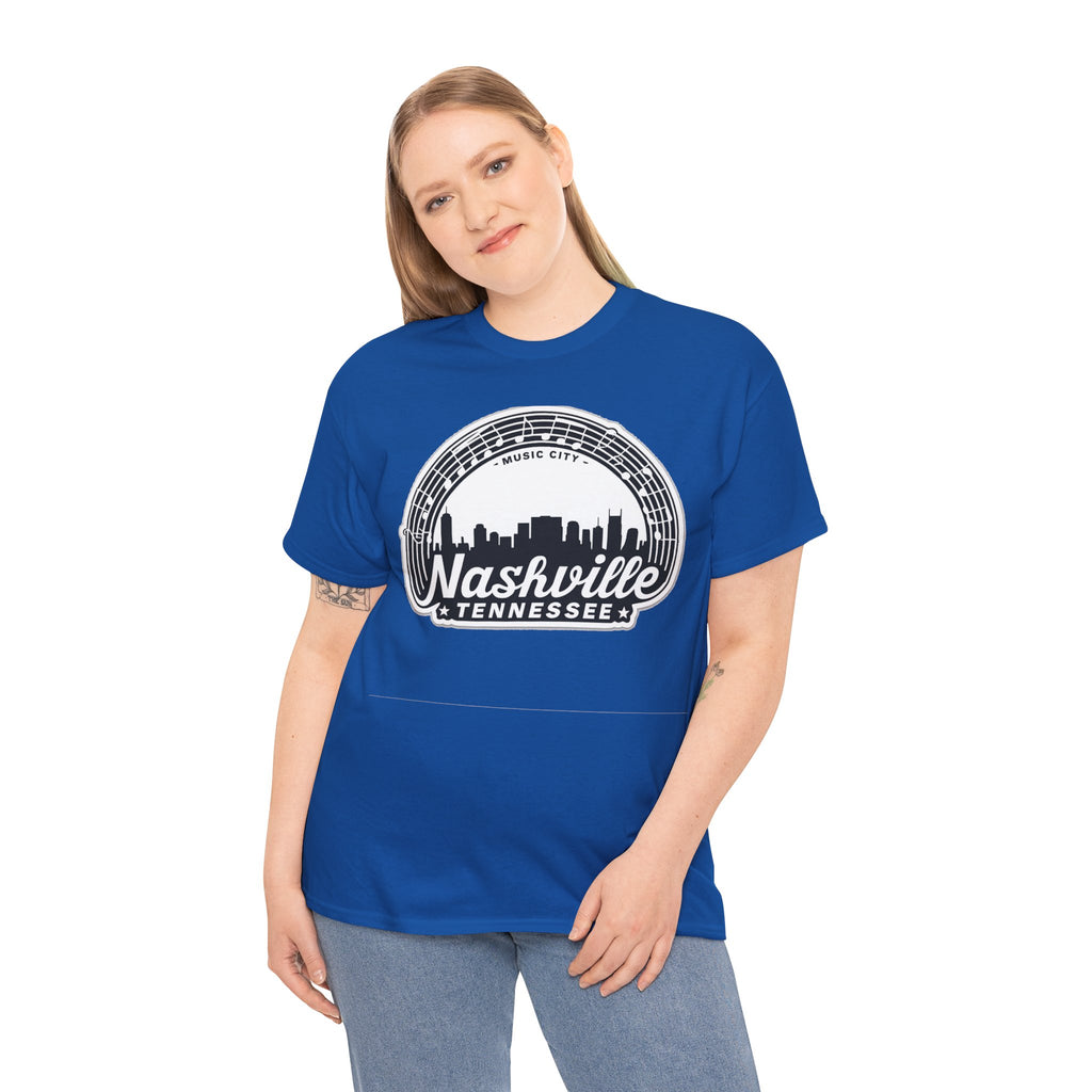 Nashville Tennessee Skyline Tee — Retro Music City Graphic Shirt