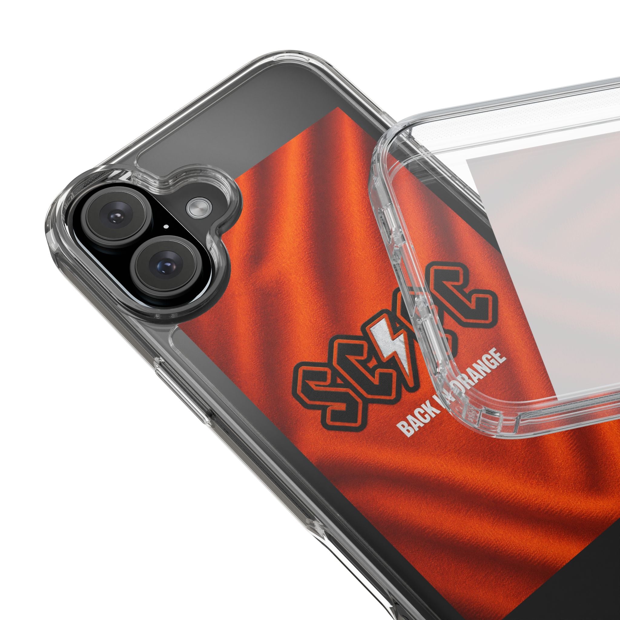 Salford CIty Inspired Phone Case — 'SCFC Back in Orange' Clear Protective Cover