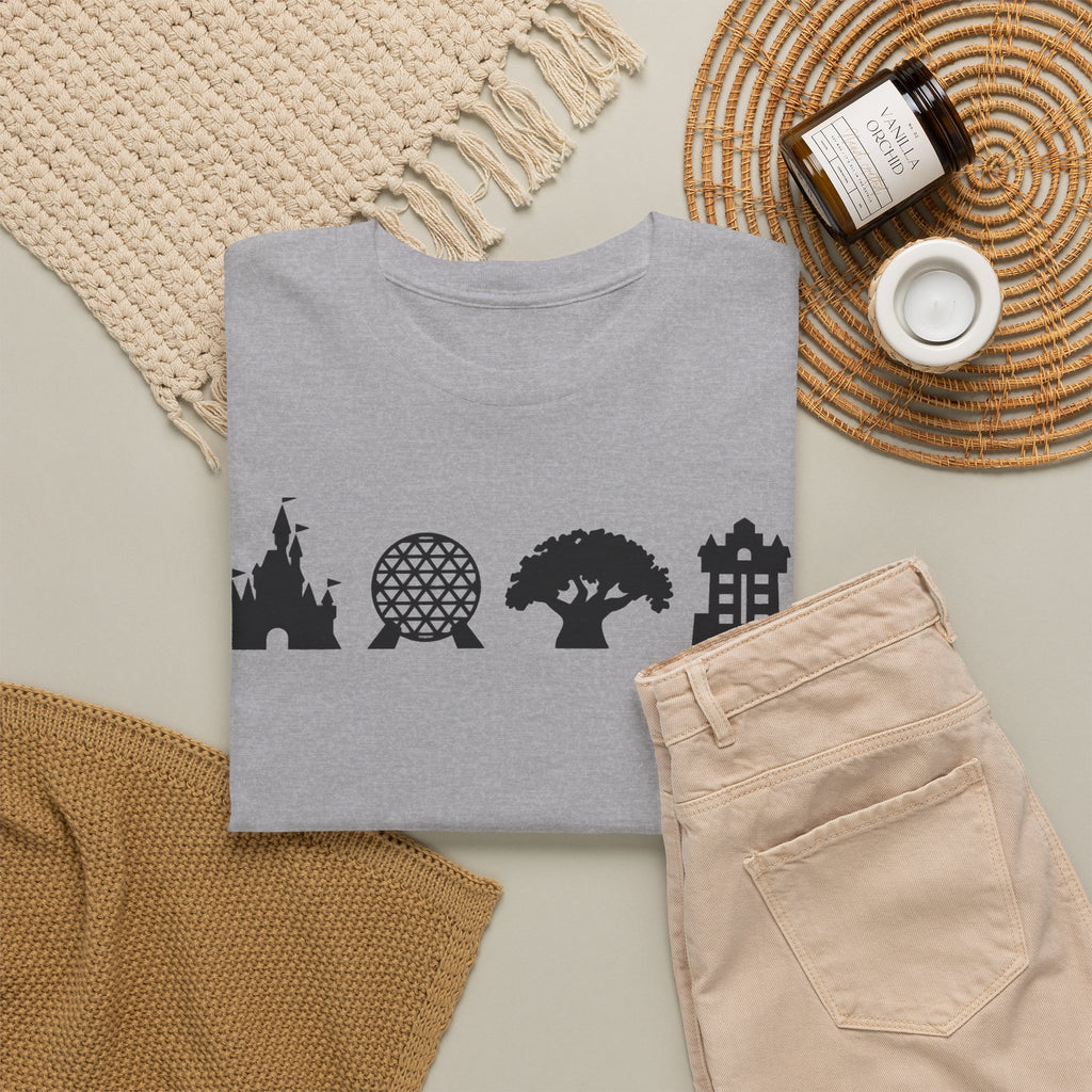 WDW theme parks Silhouettes Unisex Heavy Cotton Tee