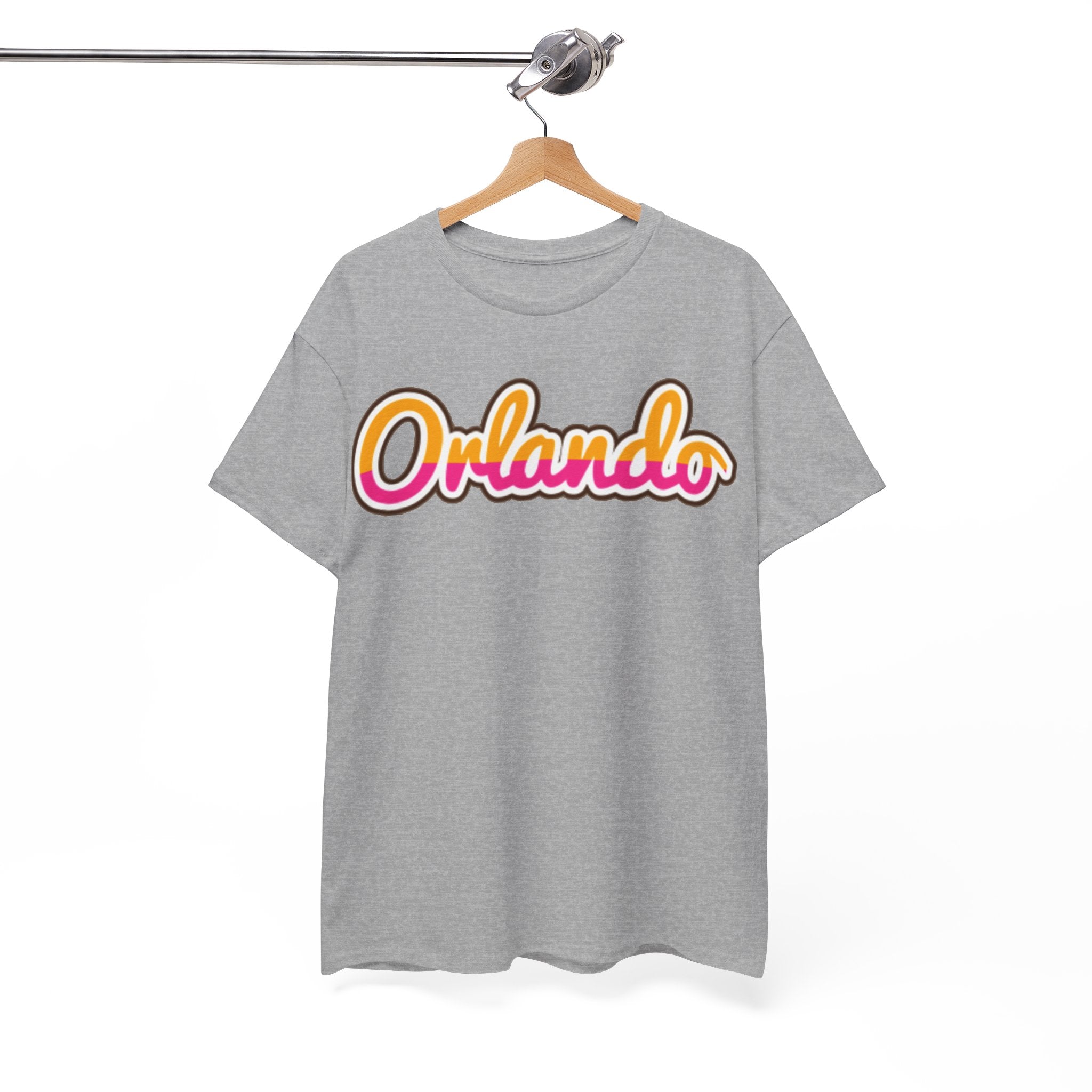 Orlando Retro Script Tee — Vintage Sunset City Souvenir Shirt
