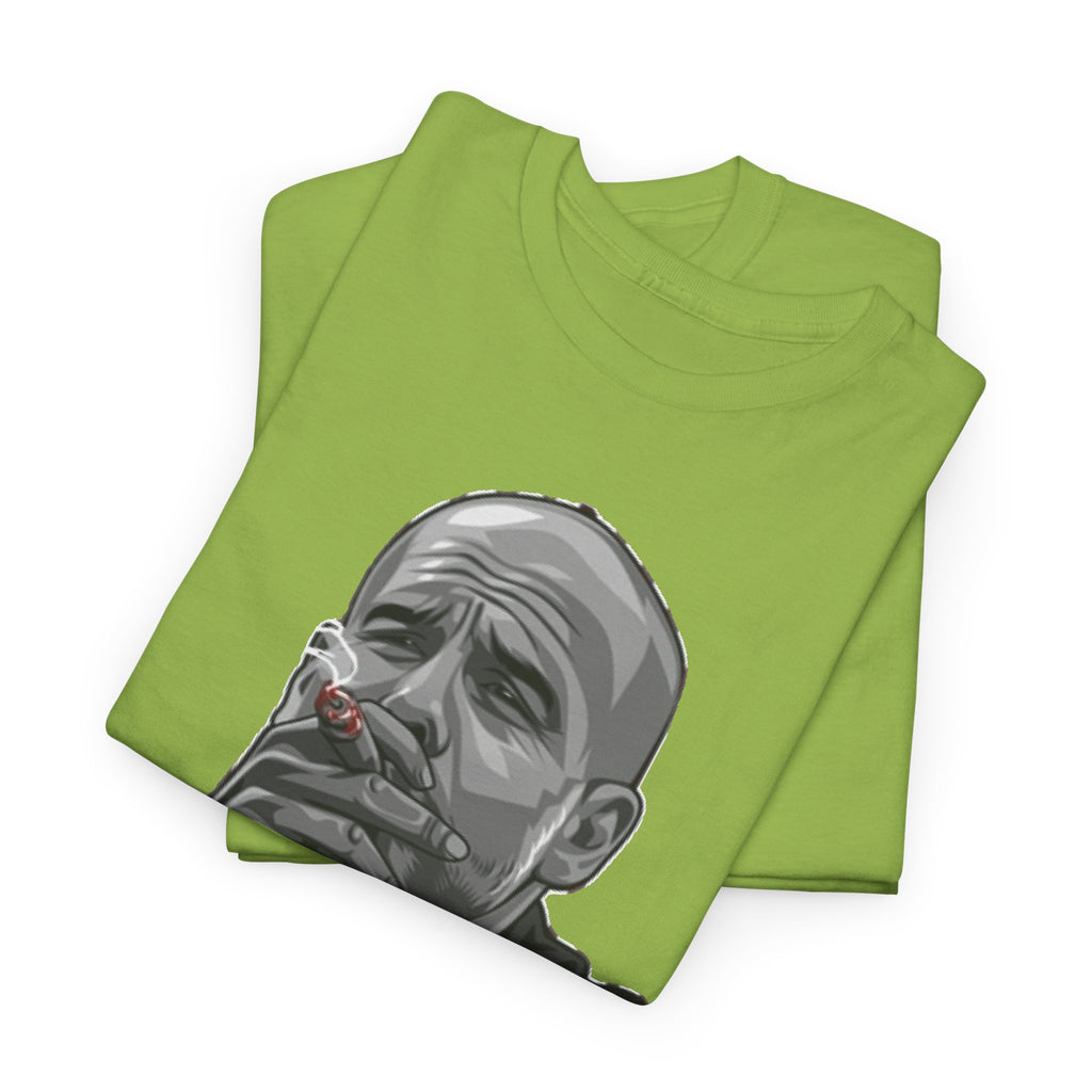 Pep Guardiola Smoking Portrait T‑Shirt — Moody Graphic Tee