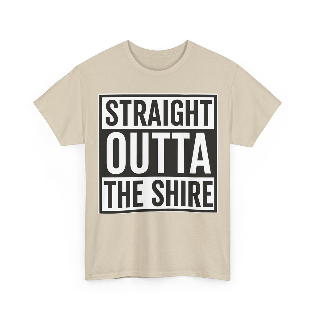 T-Shirt — "Straight Outta The Shire" Funny Hobbit Travel Tee