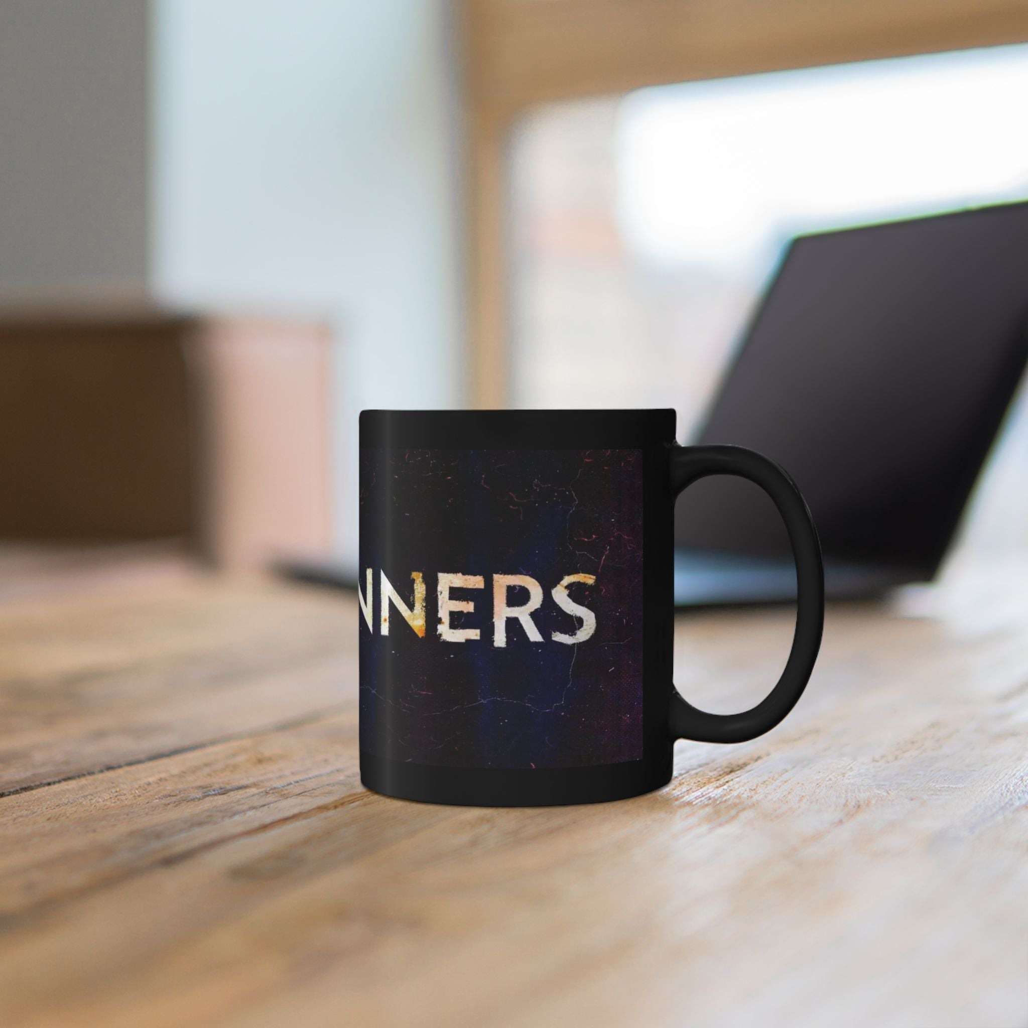 Black Ceramic Mug — 'Sinners' Vintage Art Gothic Coffee Cup