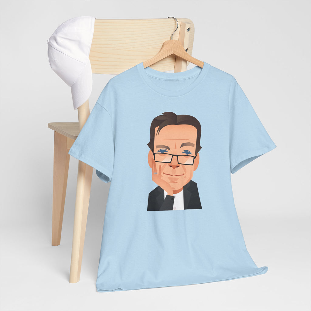 Tony Wilson Manchester Legend Caricature Gentleman Face Cotton T-Shirt