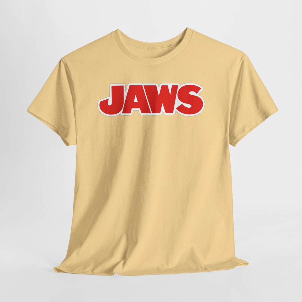 Jaws Logo Tee — Retro Red Movie Graphic T‑Shirt
