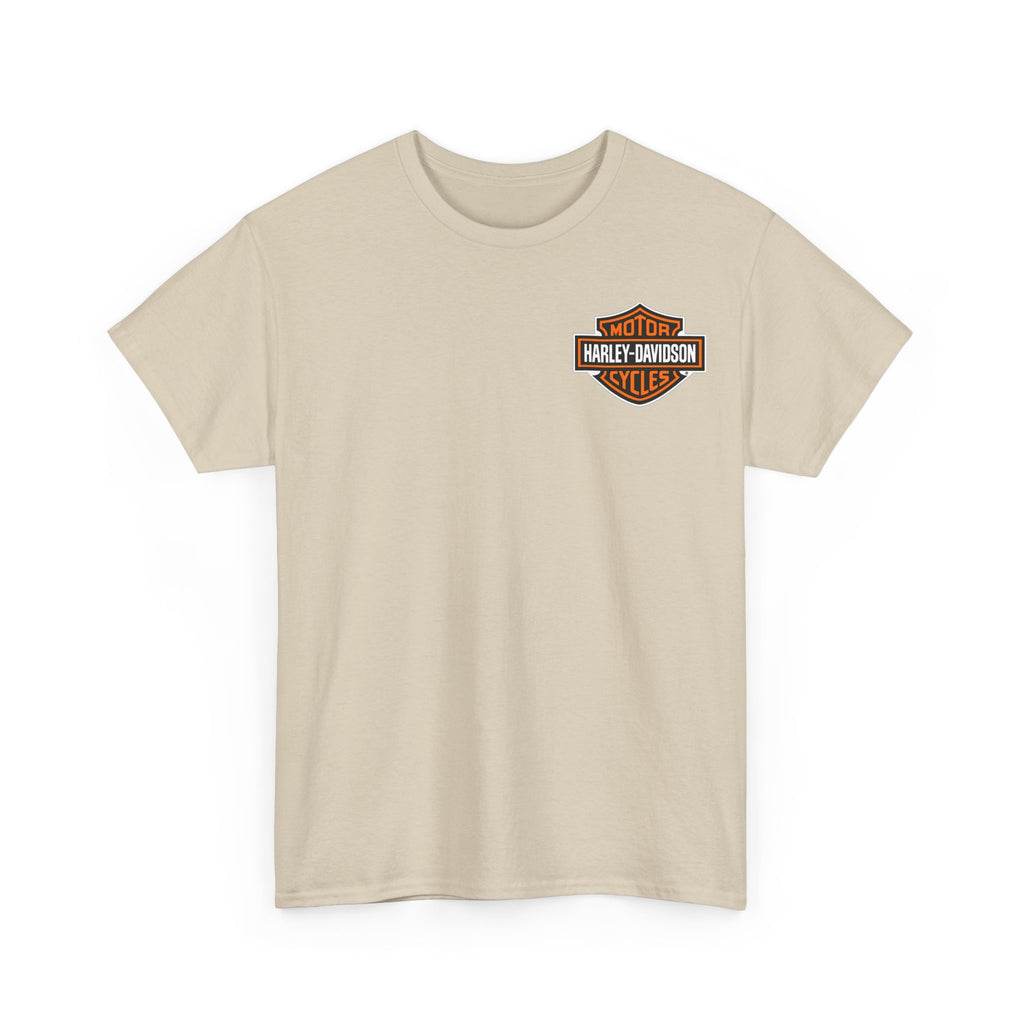 Harley-Style Flag Tee — American Motorcycle Logo T-Shirt