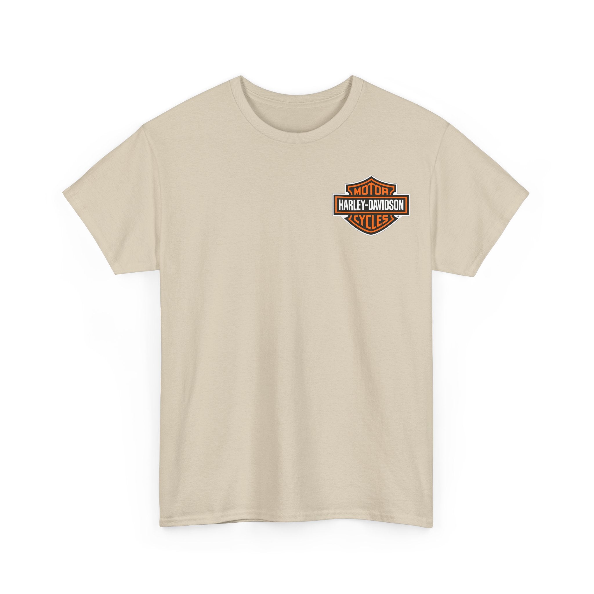Harley-Style Flag Tee — American Motorcycle Logo T-Shirt