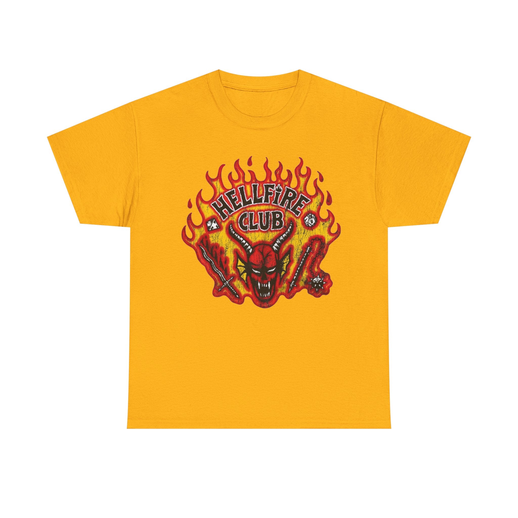 T-Shirt — "Hellfire Club" Fiery Devil Graphic Tee