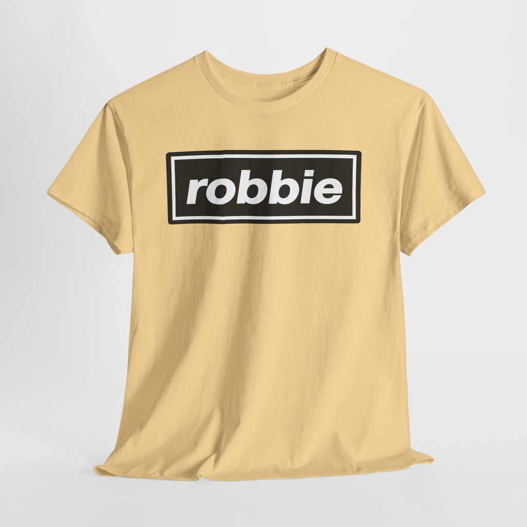 Robbie Inspired Cotton T-Shirt — Minimal Black Box Logo T-Shirt