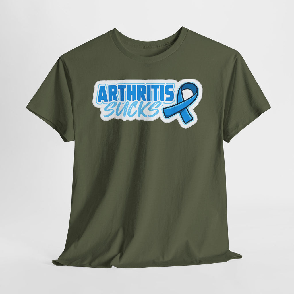 Arthritis Sucks T-Shirt with Awareness Ribbon — Arthritis Support Tee