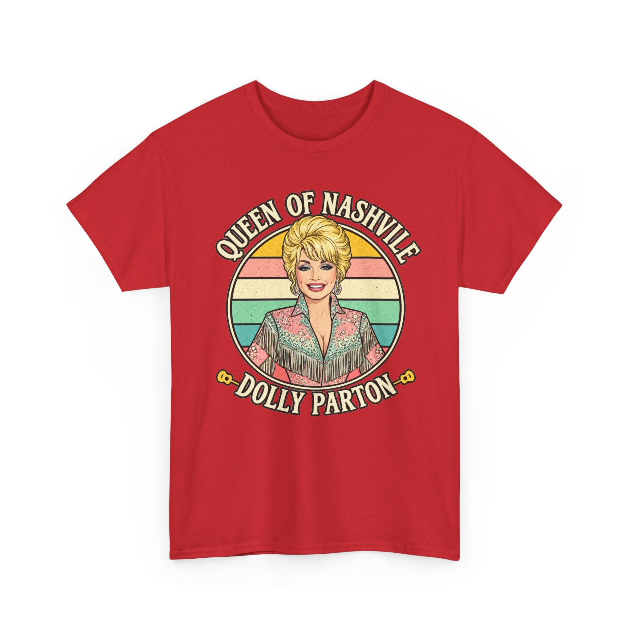 Queen of Nashville Graphic Tee — Dolly Parton Retro Portrait Shirt