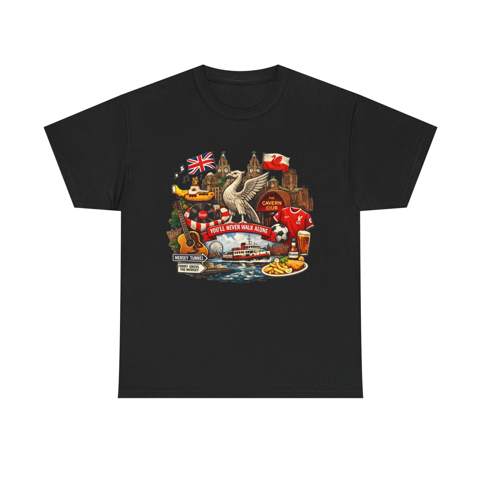 Liverpool Landmarks & You'll Never Walk Alone T-Shirt