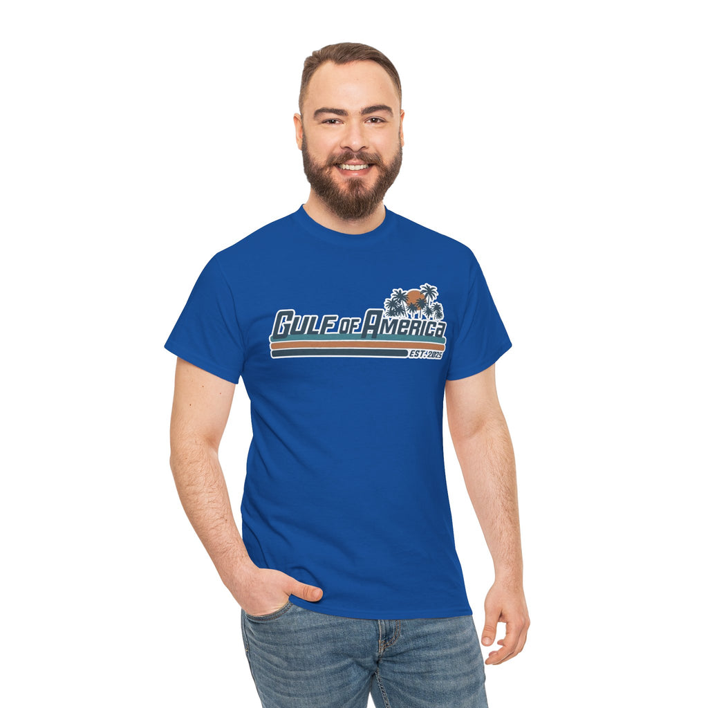 Gulf of America Vintage Surf Tee — Retro Beach Logo T-Shirt