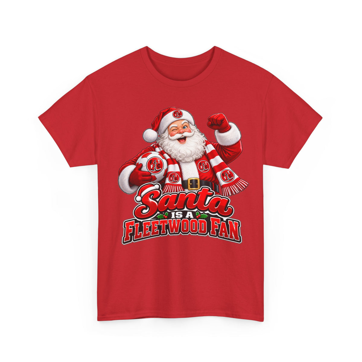Santa Is a Fleetwood Fan Cotton T-Shirt