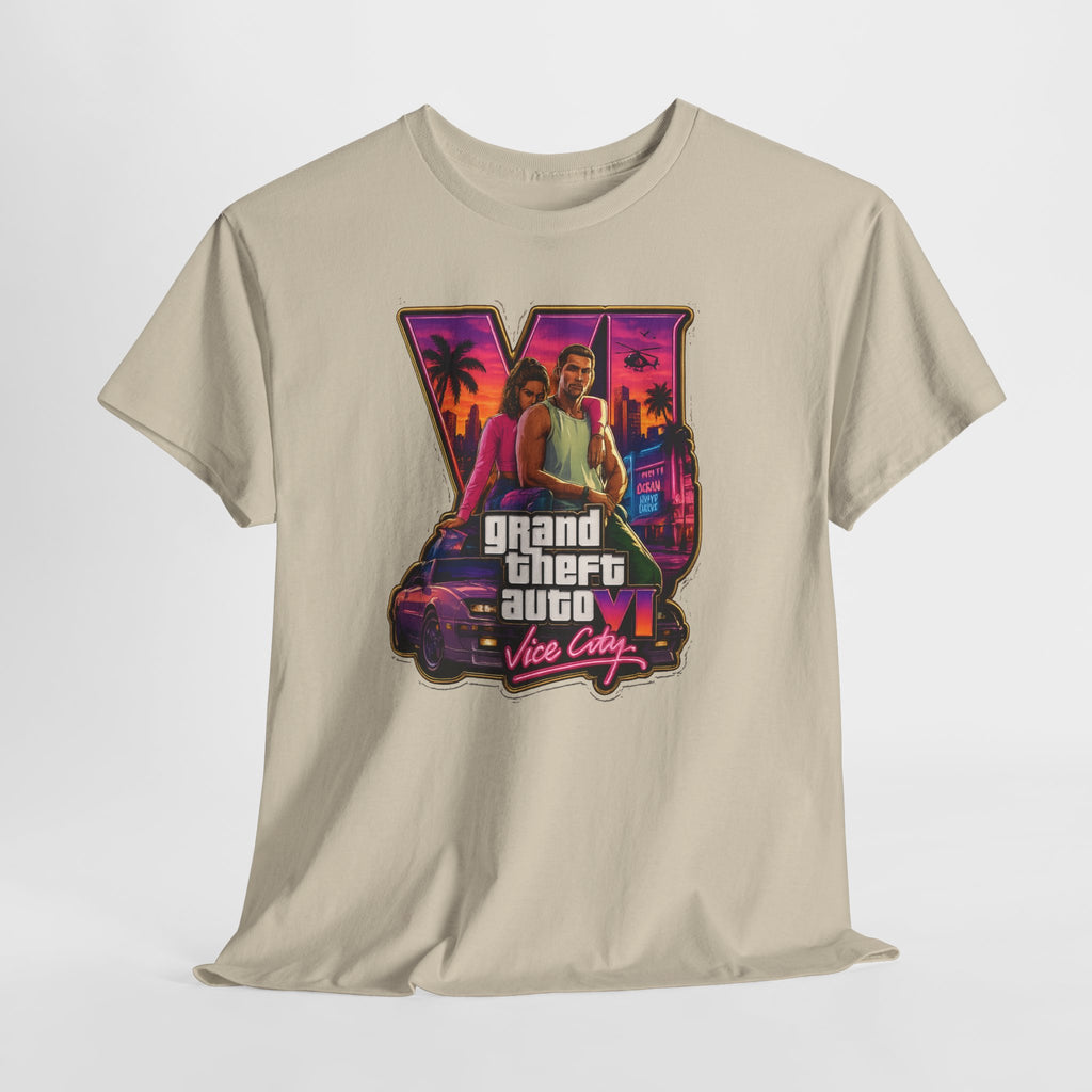 Grand Theft Auto Vice City Retro Logo Tee / Cotton T-Shirt