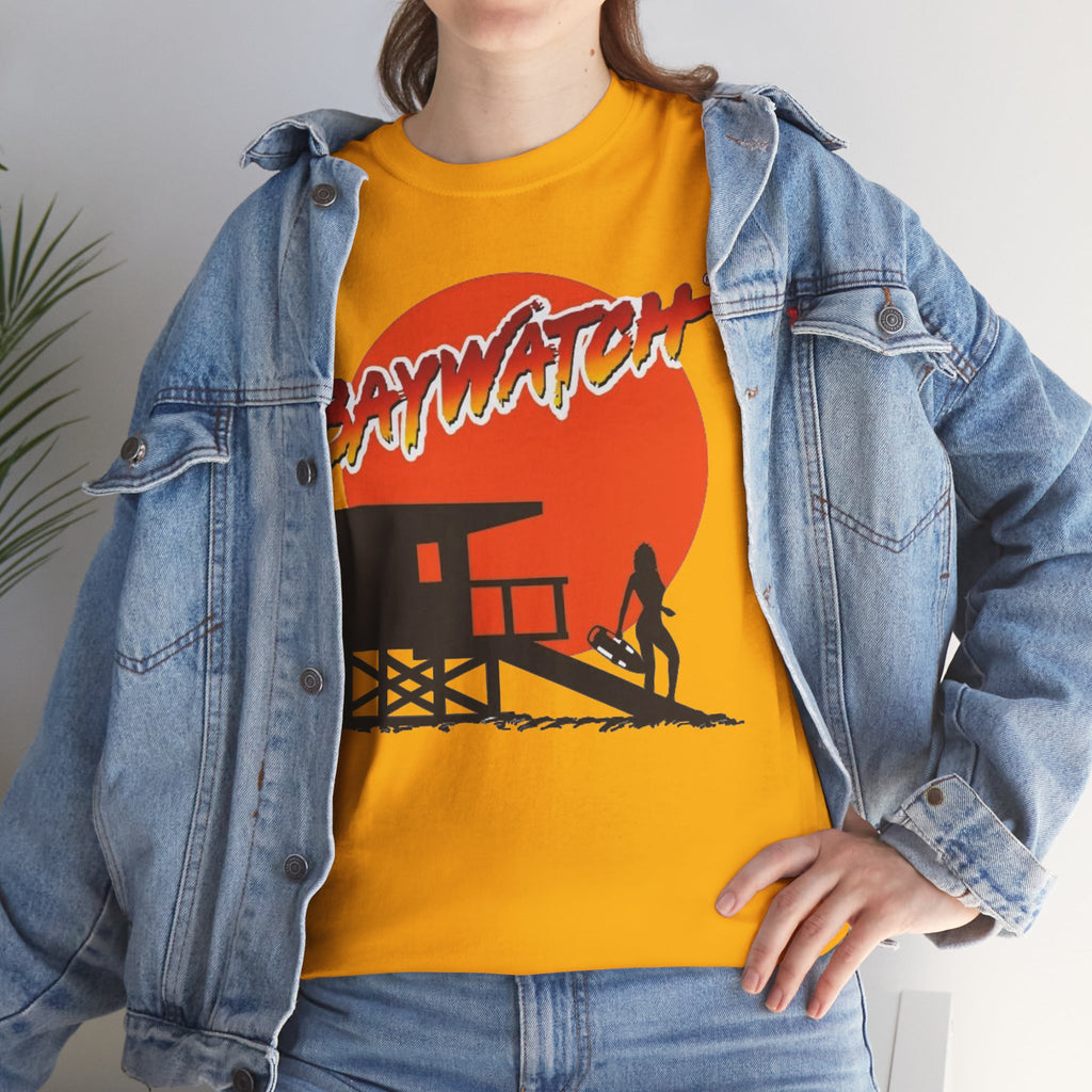 Baywatch Lifeguard Sunset Cotton T-Shirt
