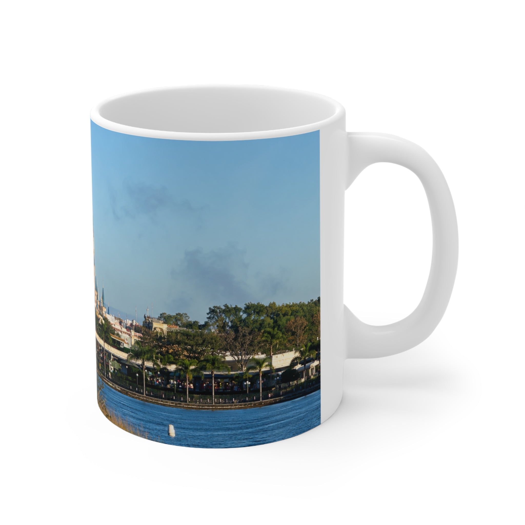 Magic Kingdom Castle Panorama Coffee Mug — Scenic Theme Park Castle Photo, 11oz & 15oz
