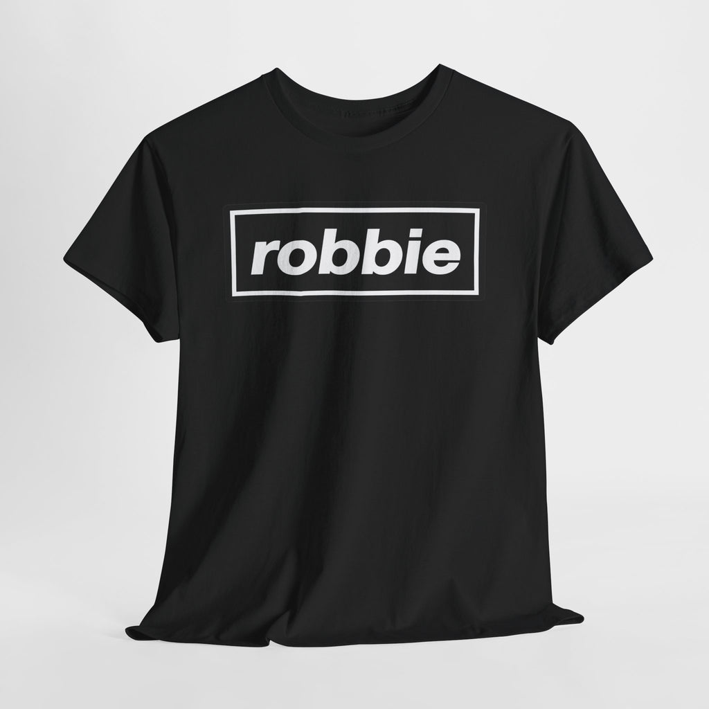 Robbie Inspired Cotton T-Shirt — Minimal Black Box Logo T-Shirt