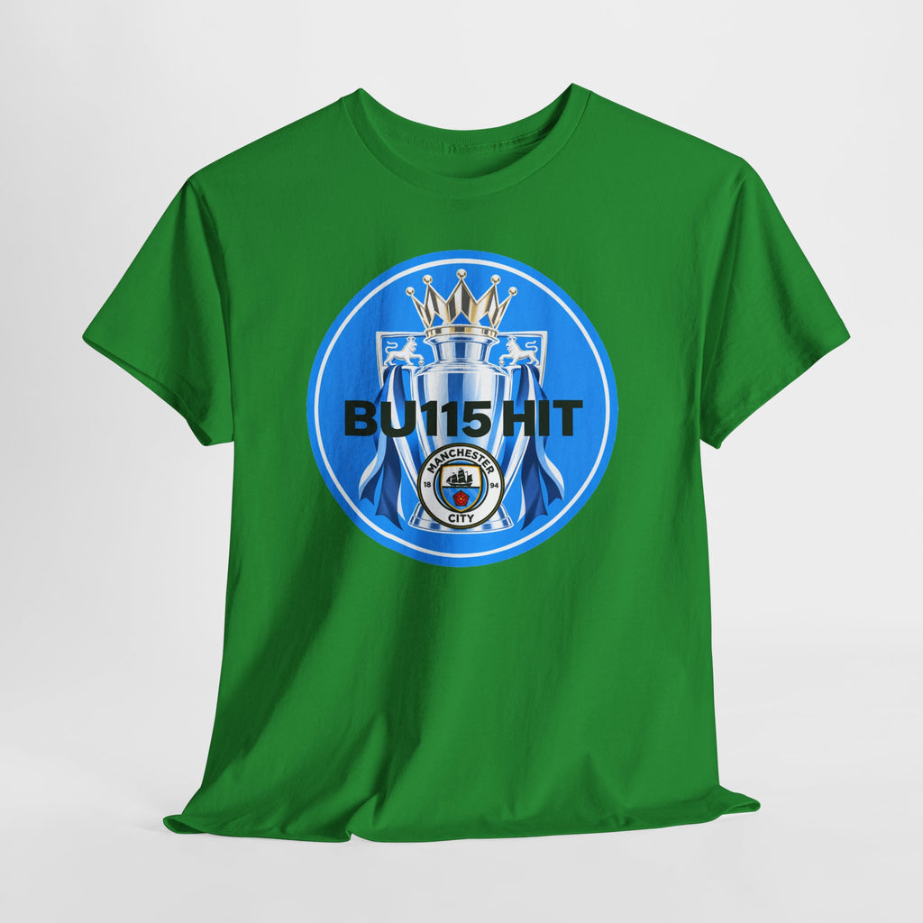 Manchester City Anti Premier League Charges Cotton T-Shirt — 'BU11SH1T' Blue Crown Football Shirt