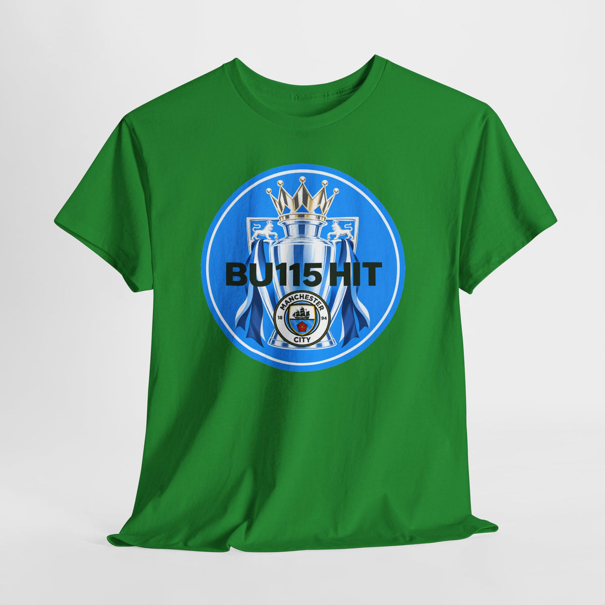 Manchester City Anti Premier League Charges Cotton T-Shirt — 'BU11SH1T' Blue Crown Football Shirt