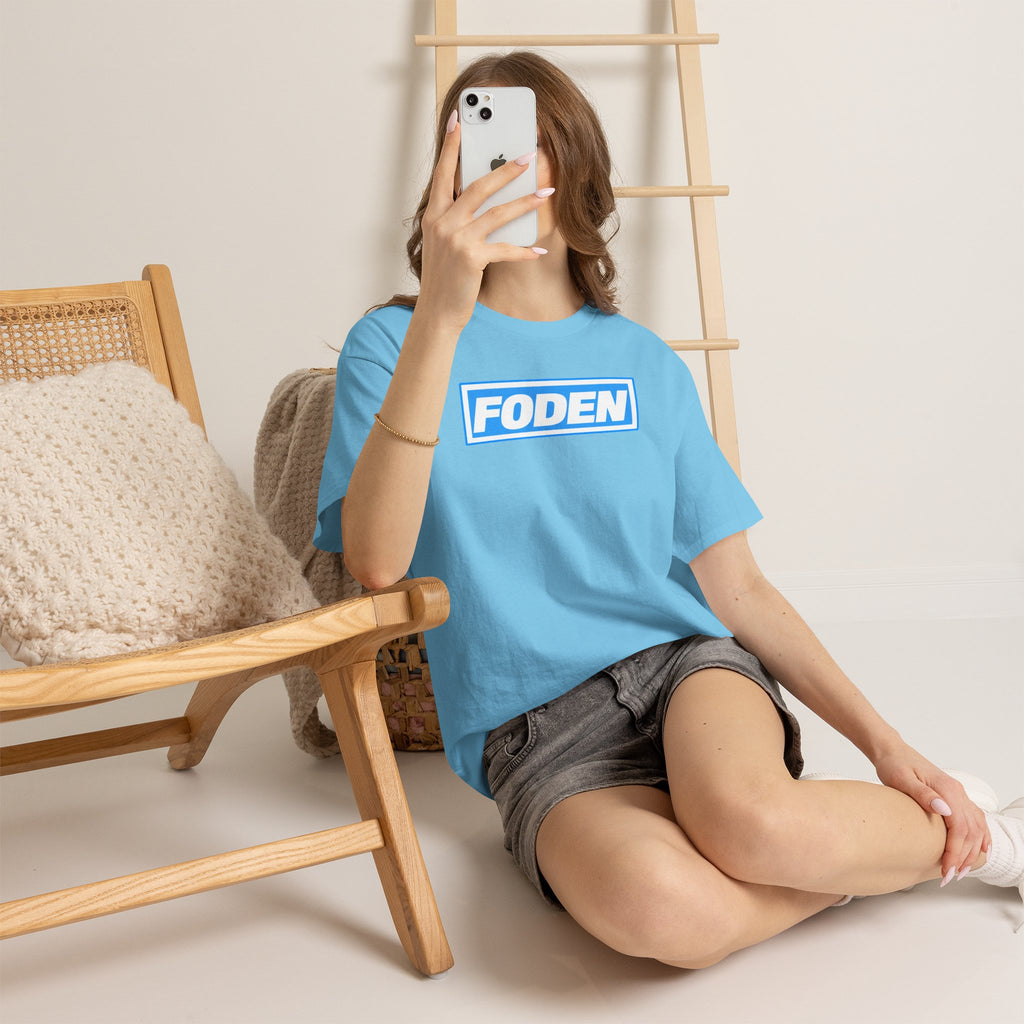Foden Logo Tee — Blue Box Graphic T-Shirt