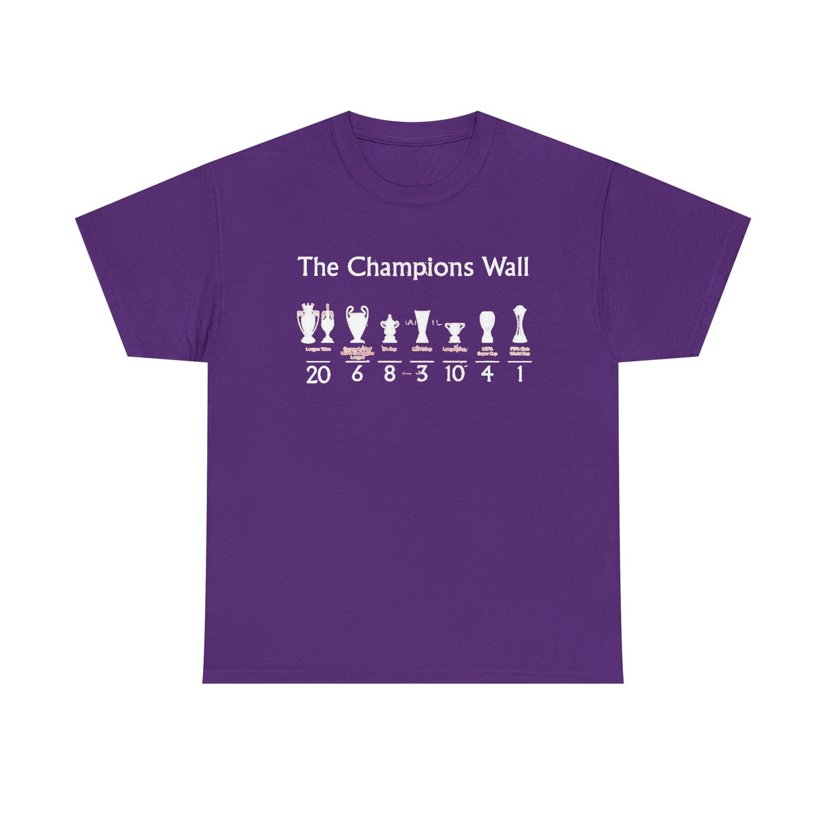 Liverpool The Champions Wall T-Shirt – Soccer/Football Trophy Timeline Tee