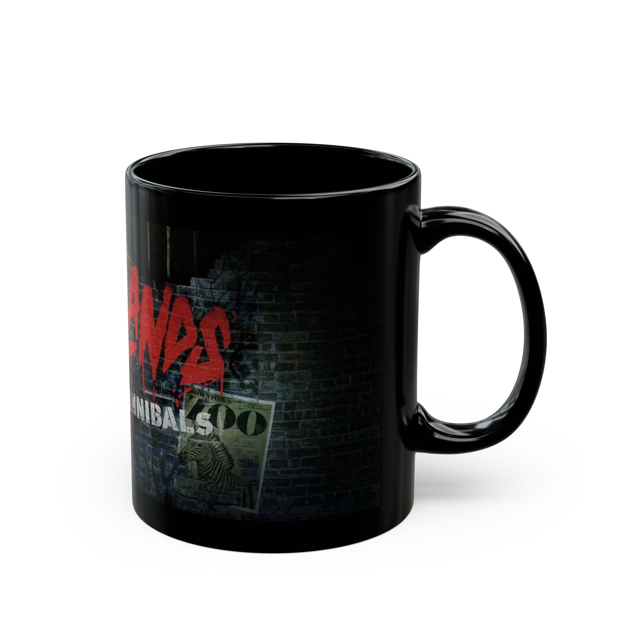 Black Mug — 'Madlands: Caged Cannibals' Horror Band Logo Coffee Cup (11oz/15oz)