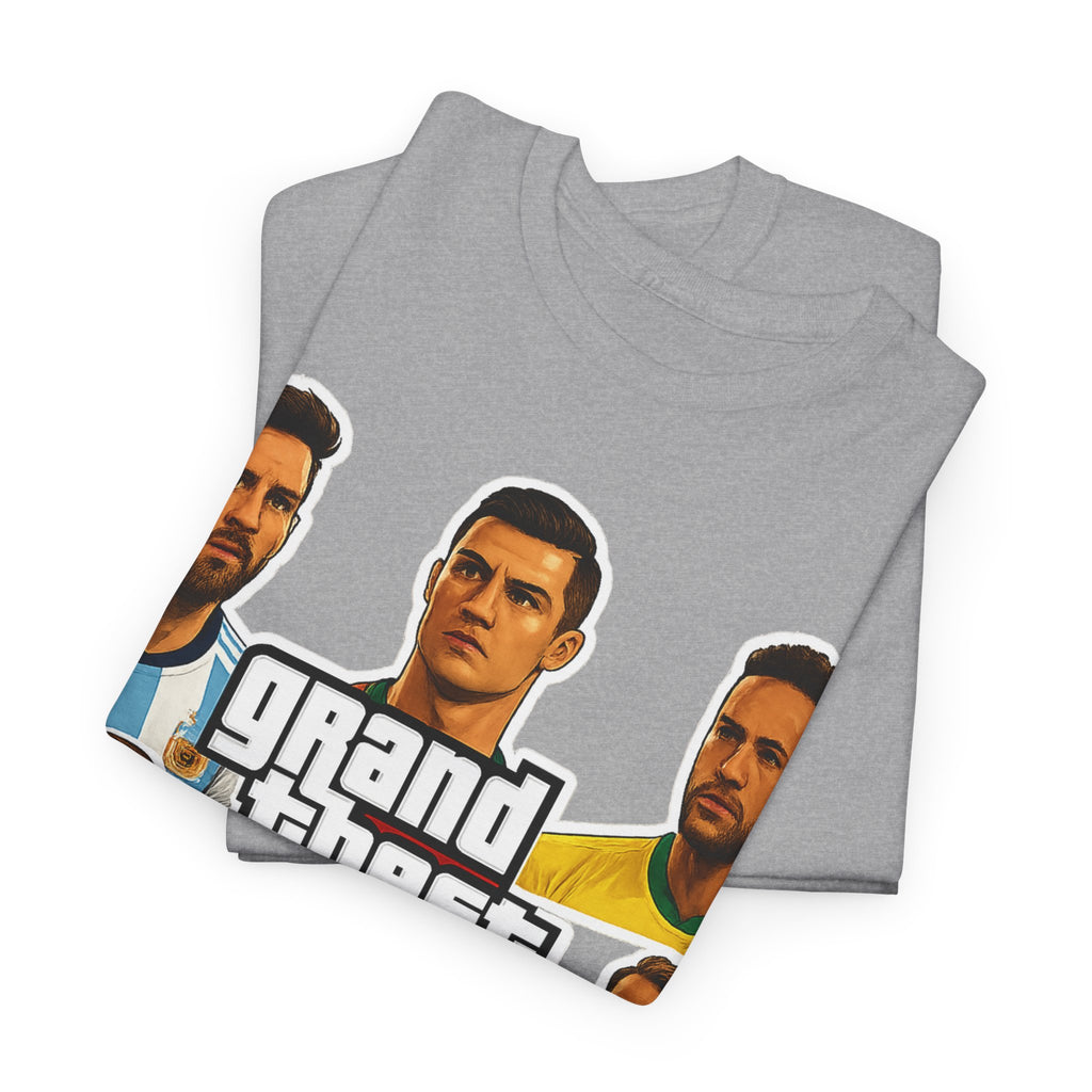 Graphic Tee — 'Grand Theft Auto V Football' Soccer Players Collage Shirt